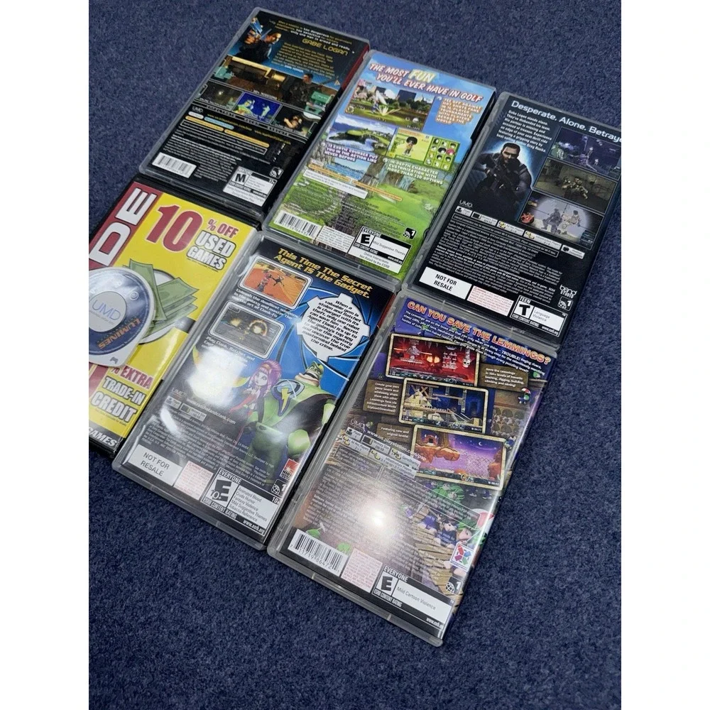 Lot Of 6 PSP Games Sony PlayStation Portable Variety Tested Clean!